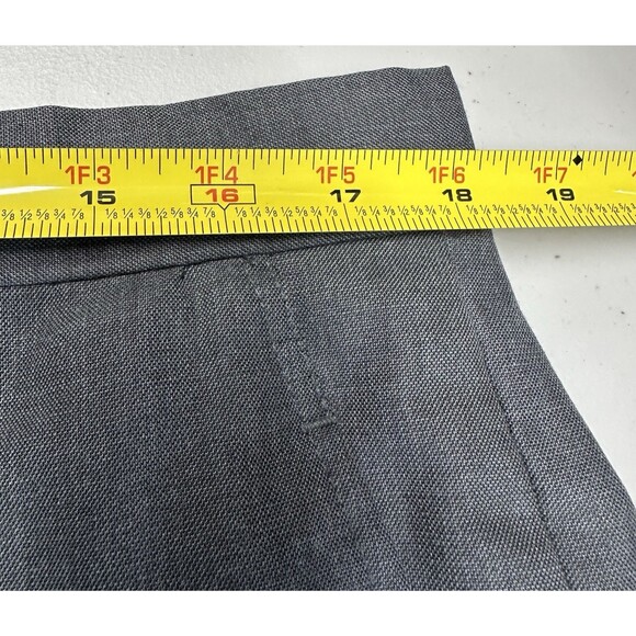 JF J.Ferrar Dress Pants 36x29 Mens Gray Flat Front Slash Pockets Slacks - Picture 5 of 9